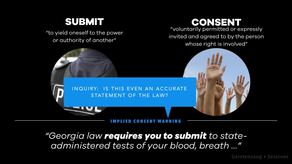 Submitting to the police is not the same as consent