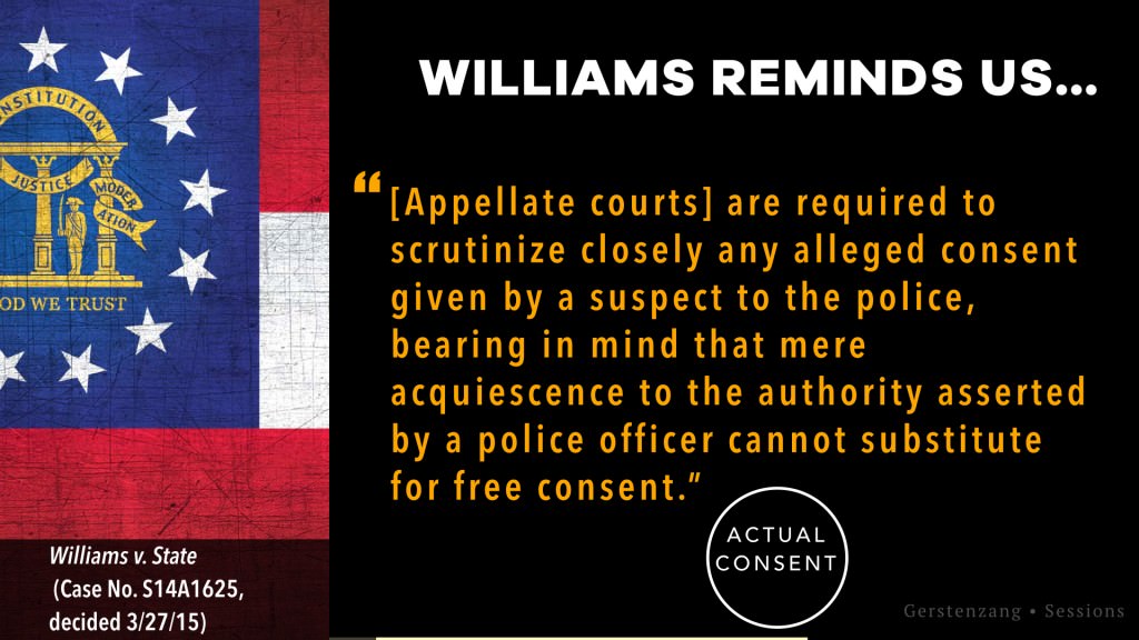 Williams v. State - Mere acquiescence is not enough