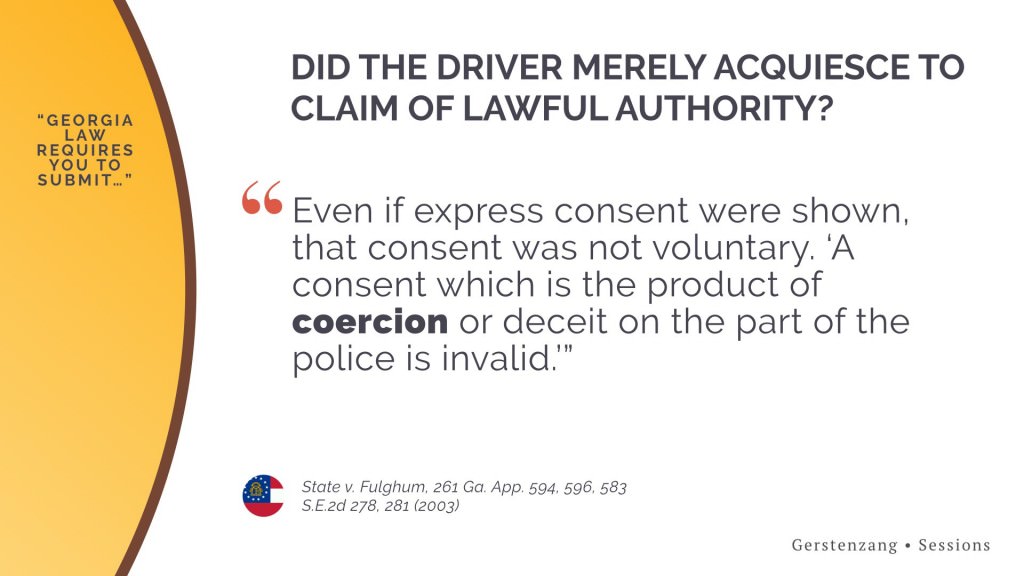Did the driver merely acquires to claim of lawful authority?
