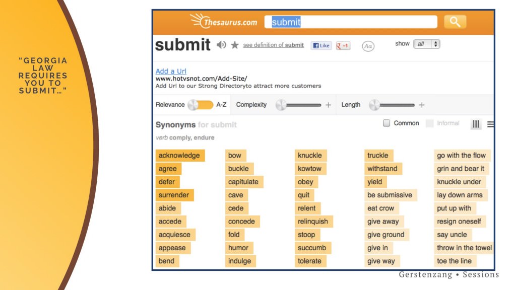 Definition of Submit 