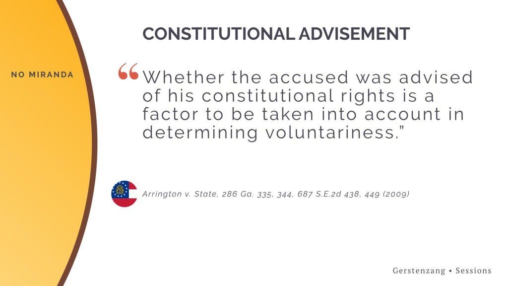 Constitutional Advisement May Impact 4th Amendment Analysis