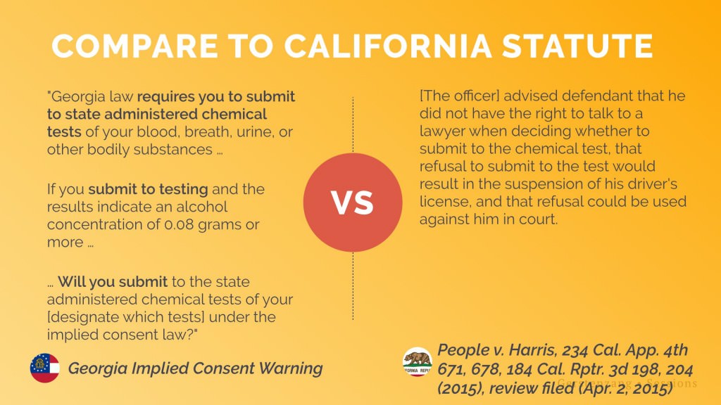 Georgia ICW compared to California Statute