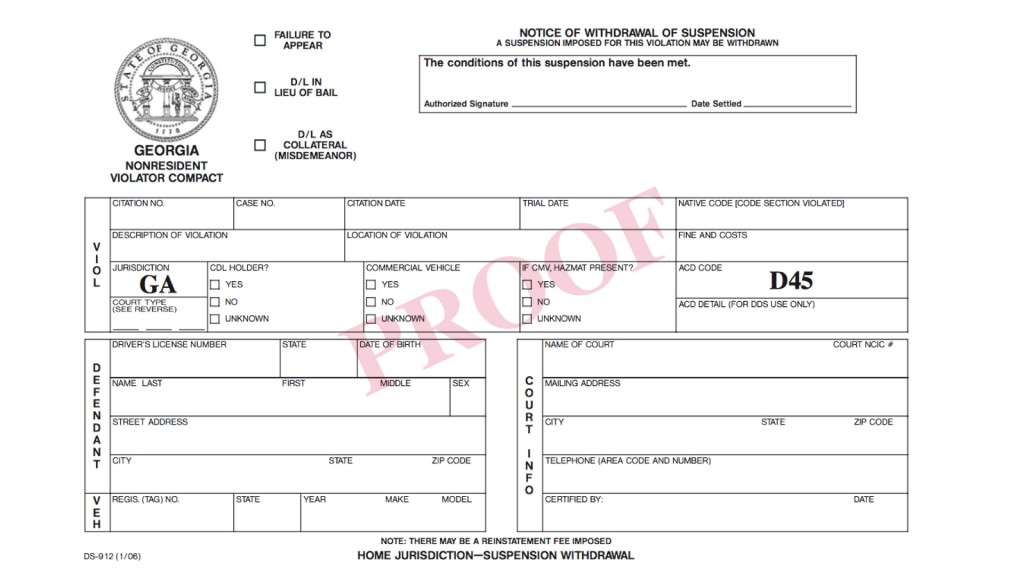 DS-912 to lift FTA License Suspension