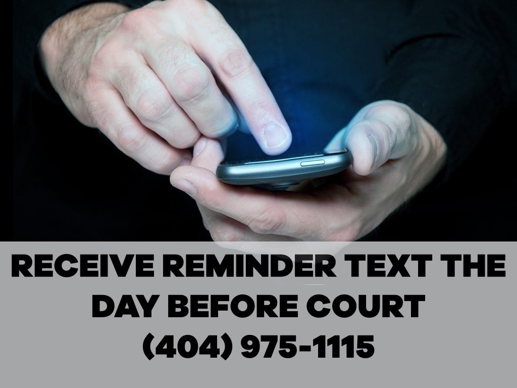 Text Atlanta Court Date Reminder to Your Cell Phone